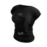 Designer McBling Angel Wings T-Shirt (Black)