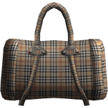 Designer Plaid Grunge Luxury Handheld Duffel Bag
