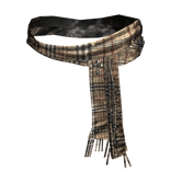 Designer Plaid Grunge Neck Chrome Scarf