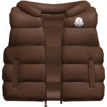 Designer Puffer Vest (Brown)
