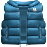 Designer Puffer Vest (Turqoise)