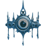 Diamond Blue Angel Eye Crystal Goth Crown