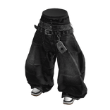 💗 Digicam Y2K Layered Wide Denim _ Black