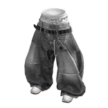 💗 Digicam Y2K Layered Wide Denim _ Grey