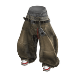 💗 Digicam Y2K Layered Wide Denim _ Khaki