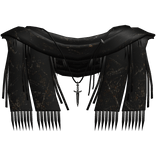 Dirty Grunge Emo Distressed Neck Scarf With Dagger