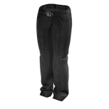 Dirty Wash Baggy Jeans w/ Belt (Black)