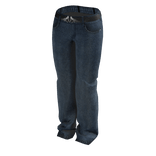 Dirty Wash Baggy Jeans w/ Belt (Blue 1)