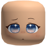 Disappointed  Blue Eyed Chibi Face