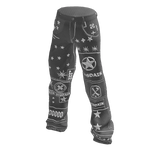 Disdain Canvas Star Icon Pants - Grey