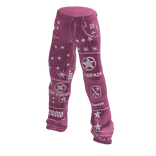 Disdain Canvas Star Icon Pants - Pink