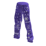 Disdain Canvas Star Icon Pants - Purple