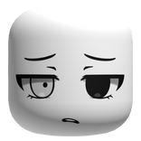 Disgusted Monochrome Chibi Face w/ Bicolored Eyes