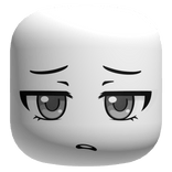 Disgusted Monochrome Chibi Face w/ Grey Eyes