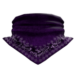 Distressed Bandana Scarf Mask (Purple)