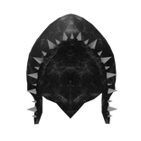 Distressed Black Spikey Emo Grunge Hood