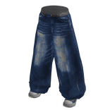Distressed Blue Jeans