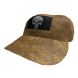 Distressed Desert Tan Tactical Patch Trucker Cap