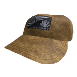 Distressed Desert Tan Tactical Patch Trucker Cap