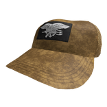 Distressed Desert Tan Tactical Patch Trucker Cap