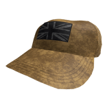 Distressed Desert Tan Tactical Patch Trucker Cap