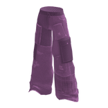 Distressed Patchwork Super Baggy Jeans Light Pink