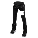 Distressed Punky Goth Skinnies Blackout