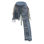 Distressed Ribbon Denim Jeans