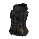 Distressed Sleeveless Hoodie