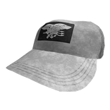 Distressed Urban White Tactical Patch Trucker Cap