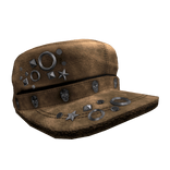 Distressed Y2K Grunge Chrome Cadet Cap (tan)