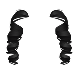 Diva Curly Pigtails in Black