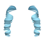 Diva Curly Pigtails in Blue