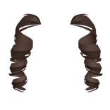 Diva Curly Pigtails in Brown