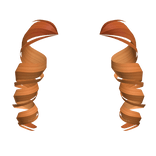 Diva Curly Pigtails in Ginger