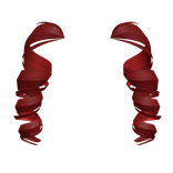 Diva Curly Pigtails in Red