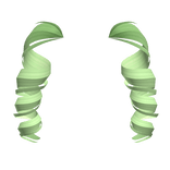 Diva Curly Pigtails in Sage Green