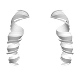 Diva Curly Pigtails in White