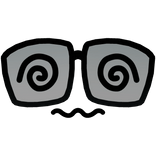 Dizzy Confused Big Glasses