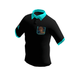 DJ Bugle Polo Black Aqua Cupid Emoji