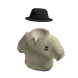 DKNY Cropped Polo Shirt with Hat