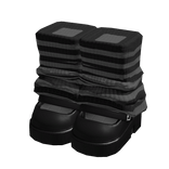 Doll Platform Leg Warmers Black / Grey