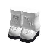 🍀Doll Platform w Bow Leg Warmers - 
White