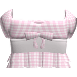 doll ribbon cute shirt dress plaid pink