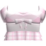 doll ribbon cute shirt dress plaid pink