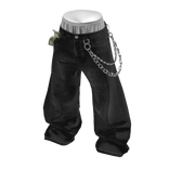 💗MONEY SAGGING JEANS WITH CHAIN_BLACK