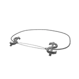 Dollar Sign Bling Necklace Silver