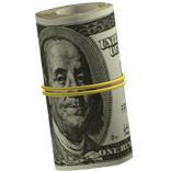 Dollars Bills Money Roll - Back