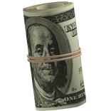 Dollars Bills Money Roll - Back