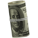 Dollars Bills Money Roll - Back